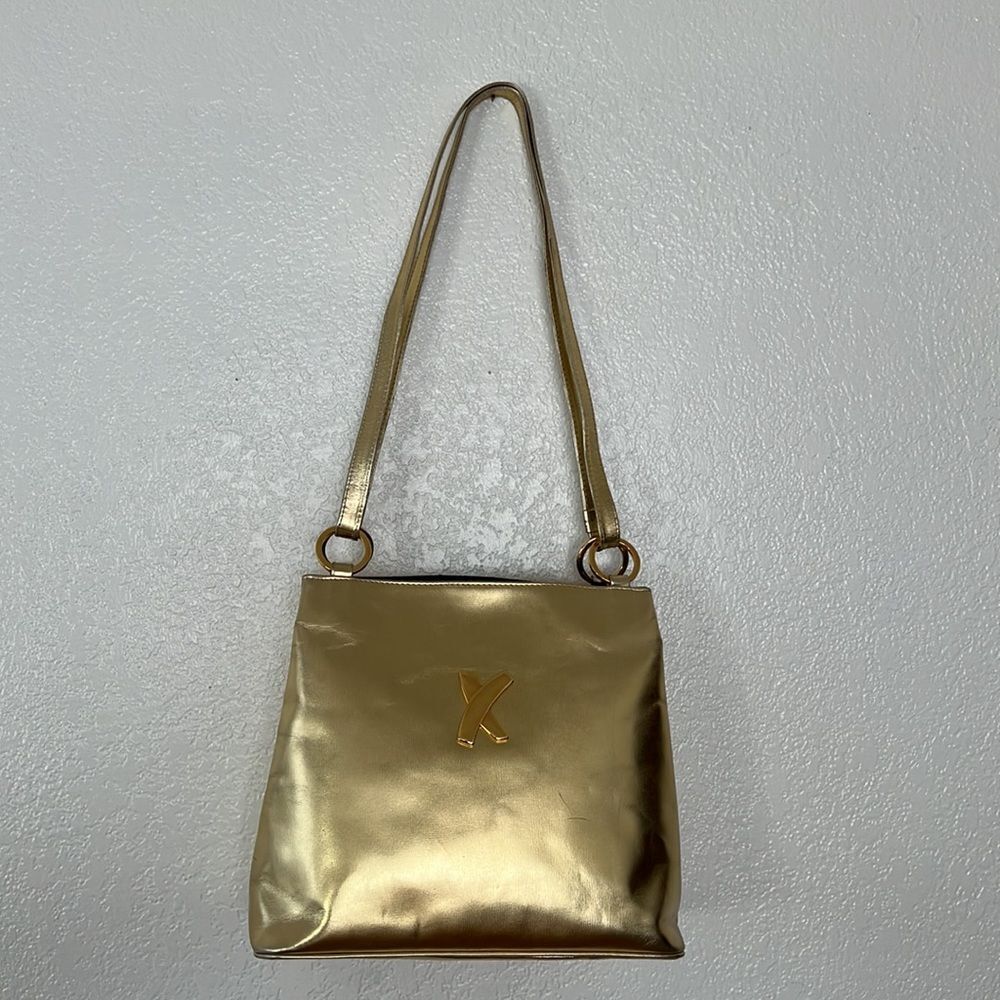 New By Paloma Picasso gold learner shoulder bag